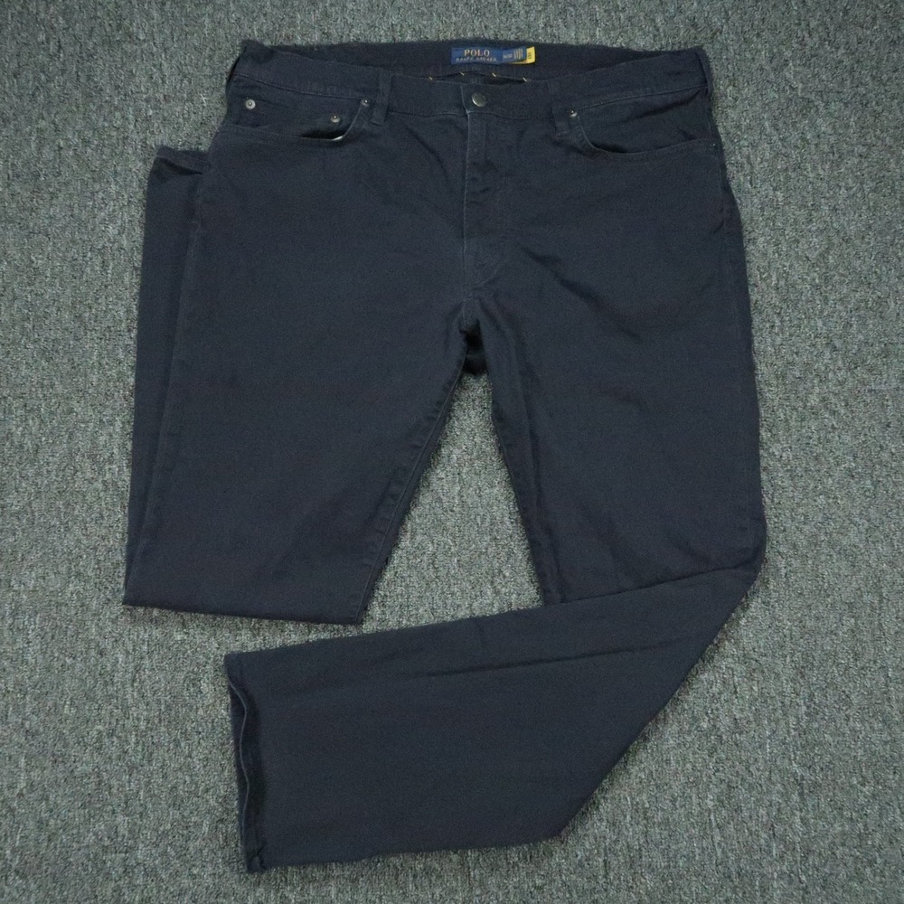 Polo Ralph Lauren Pants Mens 36x32 Blue Varick Slim Straight 5 Pocket Trouser